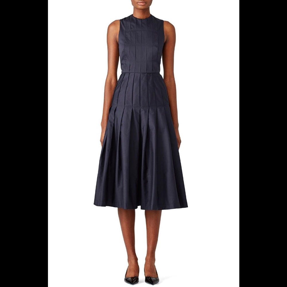 LK Bennett Lianne Midi Dress in Navy